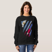 Argentina Flag Cuba Grown Patriot Country Stripes Sweatshirt (Vorne ganz)