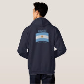Argentina Flag Hoodie (Schwarz voll)