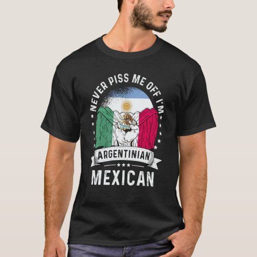 Argentina Flag Mexico Grown  Humor Citizen Pride T-Shirt (Vorderseite)