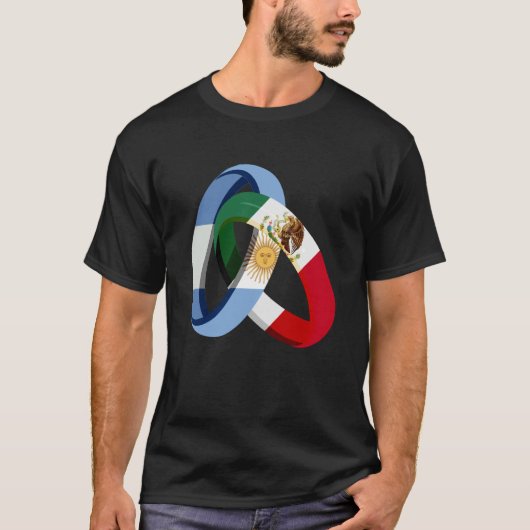 Argentina Flag Mexico Grown Ring Marriage Wedding T-Shirt (Vorderseite)