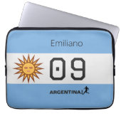 Argentina Flag Personalized Soccer Fan Gear Laptopschutzhülle (Vorderseite)