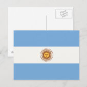 ARGENTINA FLAG POSTKARTE (Vorne/Hinten)