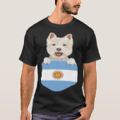 Argentina Flag West Highland White Terrier Dog In  T-Shirt (Vorderseite)
