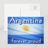 argentina für immer stolz postkarte (Vorne/Hinten)