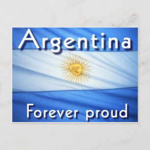 argentina für immer stolz postkarte