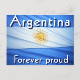 argentina für immer stolz postkarte