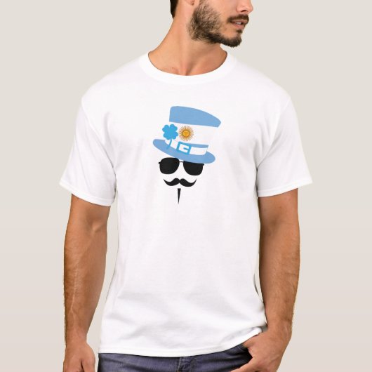 Argentina go Mustache T-Shirt (Vorderseite)