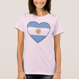 Argentina Heart Flag Soccer T-Shirt