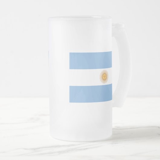 Argentina Mattglas Bierglas (VorderseiteRechts)