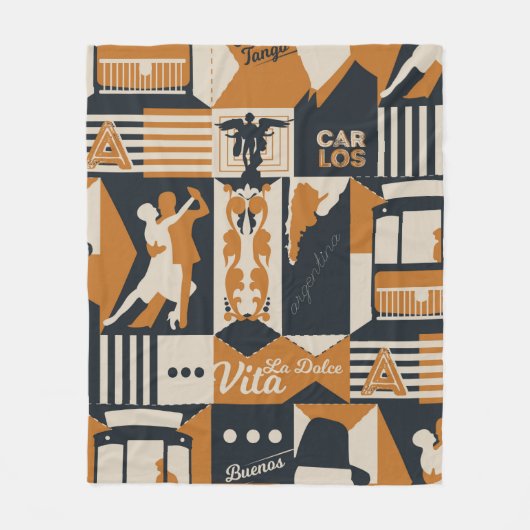 Argentina Muster nahtlose Design-Abbildung Fleecedecke (Vorderseite)