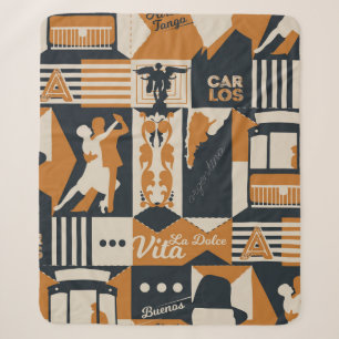 Argentina Muster nahtlose Design-Abbildung Sherpadecke