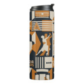 Argentina Muster nahtlose Design-Abbildung Thermosbecher (Nach links gedreht)