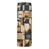 Argentina Muster nahtlose Design-Abbildung Thermosbecher (Rückseite)