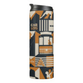Argentina Muster nahtlose Design-Abbildung Thermosbecher (Nach rechts gedreht)