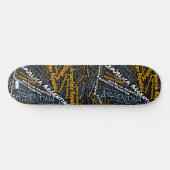 Argentina National Pride Wordcloud Skateboard (Horizontal)