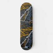 Argentina National Pride Wordcloud Skateboard (Vorderseite)