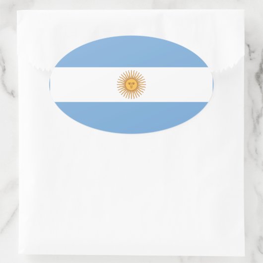 Argentina Ovaler Aufkleber (Tasche)