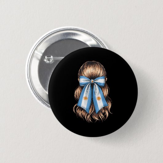 Argentina Pride Argentinian Flag Button (Vorne & Hinten)