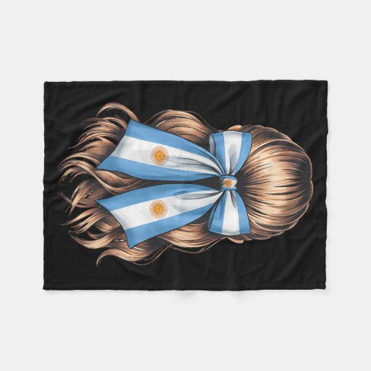 Argentina Pride Argentinian Flag  Fleecedecke (Vorderseite (Horizontal))