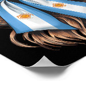 Argentina Pride Argentinian Flag  Poster (Ecke)