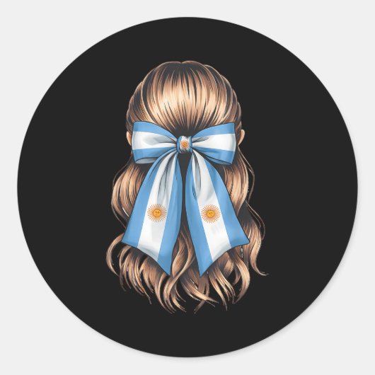 Argentina Pride Argentinian Flag Runder Aufkleber (Vorderseite)