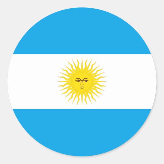 Argentina Runder Aufkleber (Vorderseite)