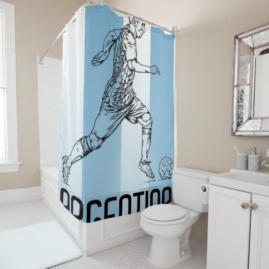 Argentina Soccer Blanket Duschvorhang (Beispiel)