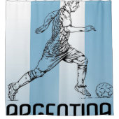 Argentina Soccer Blanket Duschvorhang (Vorderseite)