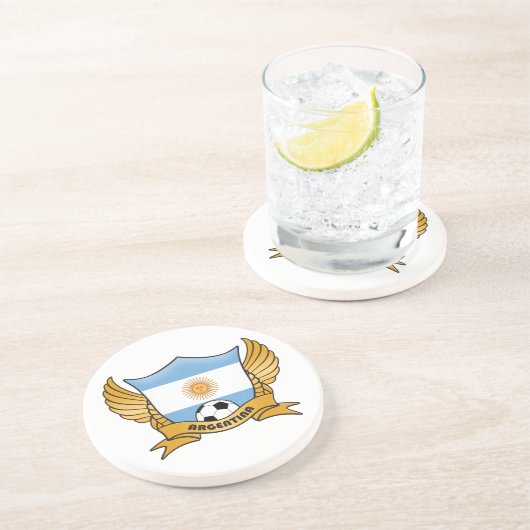Argentina Soccer Futball Untersetzer (Seite)