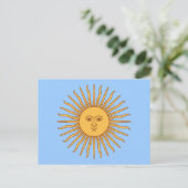 Argentina Sol de Mayo Postkarte (Stehend Vorderseite)