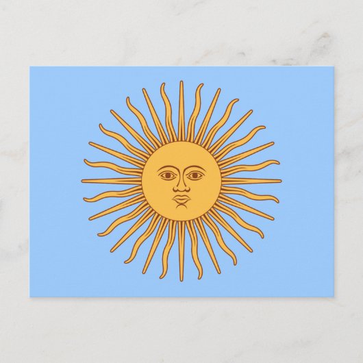 Argentina Sol de Mayo Postkarte (Vorderseite)
