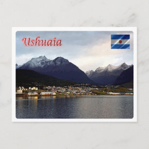 Argentina - Ushuaia - By Night - Postkarte