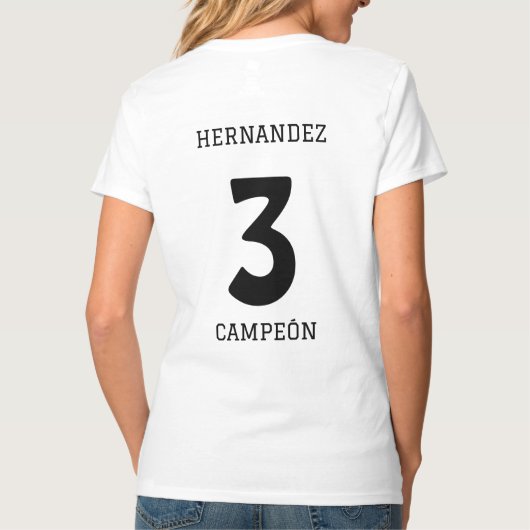 ARGENTINA WIN CAMPEÓN CUSTOMIZE PERSONALISIERTE T- T-Shirt (Rückseite)