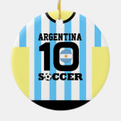 Argentina World Soccer Jersey Ornament (Hinten)