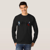 Argentine Chili Flag Argentinian Chilean Heartbeat T-Shirt (Vorne ganz)