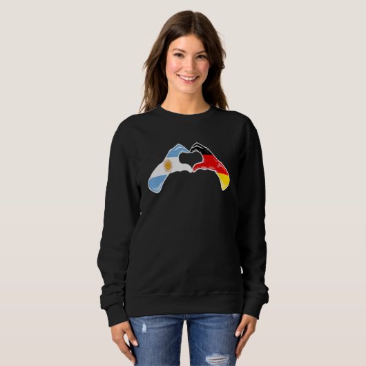 Argentine Germany Flag - Argentinian German Heart Sweatshirt (Vorne ganz)