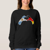 Argentine Germany Flag - Argentinian German Heart Sweatshirt (Vorderseite)
