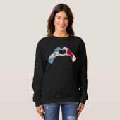 Argentine Japan Flag - Argentinian Japanese Heart_ Sweatshirt (Vorne ganz)