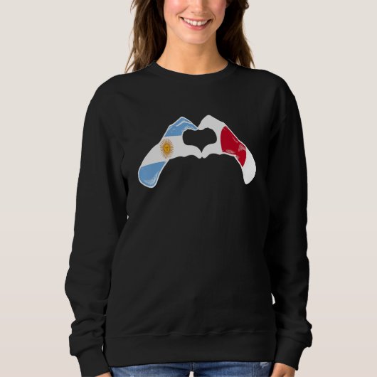 Argentine Japan Flag - Argentinian Japanese Heart_ Sweatshirt (Vorderseite)