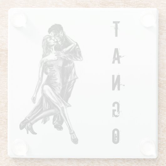 Argentine Tango dance art - Glass Untersetzer (Rückseite)