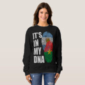 Argentinian And Burkinabé Mix DNA Flag Heritage Sweatshirt (Vorne ganz)