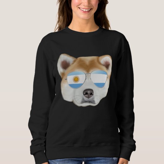 Argentinian Flag Akita Dog Argentina Pocket Sweatshirt (Vorderseite)