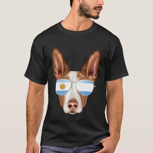 Argentinian Flag Ibizan Hound Dog Argentina Pocket T-Shirt (Vorderseite)