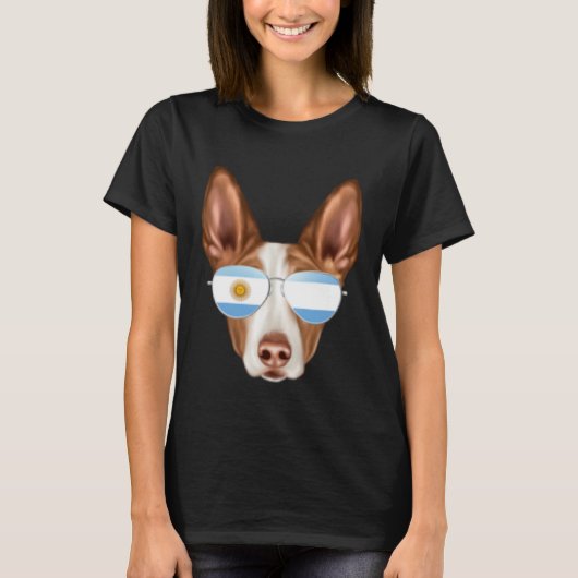 Argentinian Flag Ibizan Hound Dog Argentina Pocket T-Shirt (Vorderseite)