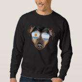 Argentinian Flag Manchester Terrier Dog Argentina Sweatshirt (Vorderseite)