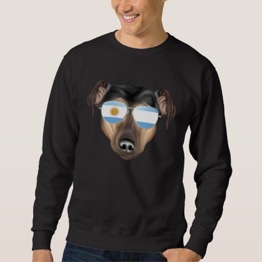 Argentinian Flag Manchester Terrier Dog Argentina  Sweatshirt (Vorderseite)