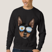 Argentinian Flag Toy Fox Terrier Dog Argentina Poc Sweatshirt (Vorderseite)