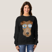 Argentinian Flag Wire Fox Terrier Dog Argentina Po Sweatshirt (Vorne ganz)