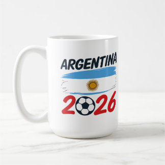 Argentinien 2026 Fußballfan-Design Flaggenfarben Kaffeetasse
