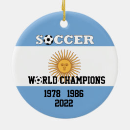 Argentinien 3 Mal Fußball Champs Ornament